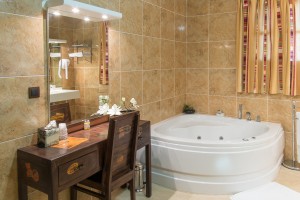Bathtub with the jacuzzi option of course...