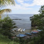 Barques des pêcheurs de Blanchisseuse à Trinidad et Tobago